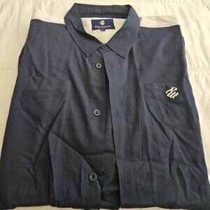 Rocawear Navy and White Casual Button Down Shirt